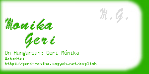 monika geri business card